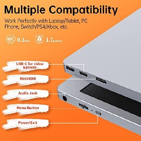 【即購入⭕️】 Upperizon Portable Monitor Bundle [1080P ＆ 4K] 15.6inch HDR USB-C Portable Screen Dual Type-C Mini HDMI IPS FreeSync Computer Display with Speaker fo 【RIZ9338153510】(33657円)