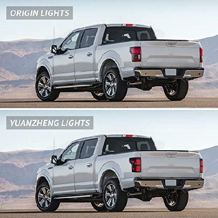 VLAND LED Tail Lights Fit For Ford F150 Pickup 2015-2020，w/Red Turn Signals, Just fit the Factory Halogen lights, Smoked Rear Lights(Not Fit a 2019 Xの画像
