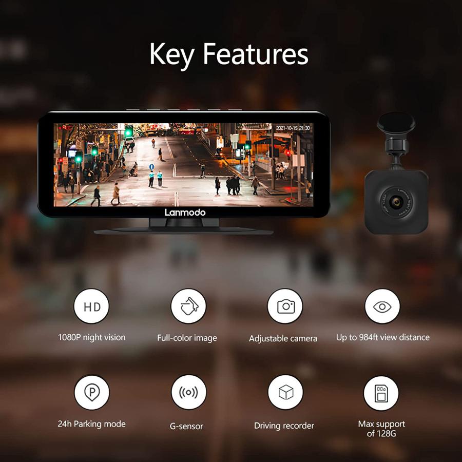 LANMODO Vast M1 Night Vision System with Rear Camera
