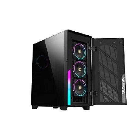 現品発送 AORUS C500 Glass - ブラック ミッドタワー PCゲームケース 強化ガラス USB Type-C 4X ARBGファン付属 (GB-AC500G ST) 【PET1296136836】(46716円)