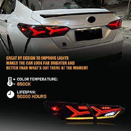 New Taillights for Toyota Camry Tail Light Assembly 2018-2023 SE XSE LE XLE TRD 8th Gen Accessories Lambor Style V6 Smoke Rear Lamp Led Sequential Turの画像