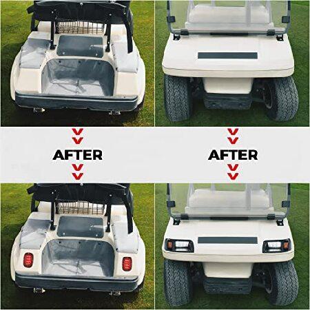 kemimoto Deluxe DS Golf Cart LED Light Kit Compatible with Club Car DS 1993-Up, 12V Street Legal Light Kit, Upgrade LED Headlight and Taillight with Tの画像