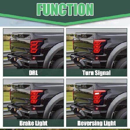 letsdate LEDテールライト フォード F-150 2015-2020用 テールライトアセンブリ フォードF150 テールライト改造アクセサリー ラプターリアランプ交換アクセサリ_3