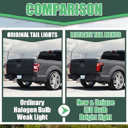 letsdate LEDテールライト フォード F-150 2015-2020用 テールライトアセンブリ フォードF150 テールライト改造アクセサリー ラプターリアランプ交換アクセサリ_4
