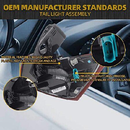 Dasbecan Left Driver Side Outer Taillight Assembly Compatible with 2018 2019 2020 Chevy Equinox Replaces GM2805132 84769836 Rear Brake Lamp Incandesceの画像
