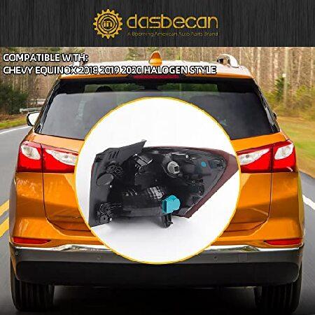 Dasbecan Left Driver Side Outer Taillight Assembly Compatible with 2018 2019 2020 Chevy Equinox Replaces GM2805132 84769836 Rear Brake Lamp Incandesceの画像