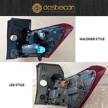 Dasbecan Left Driver Side Outer Taillight Assembly Compatible with 2018 2019 2020 Chevy Equinox Replaces GM2805132 84769836 Rear Brake Lamp Incandesceの画像