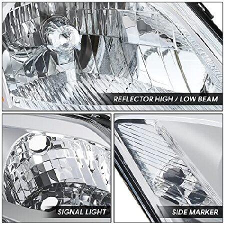 DNA MOTORING Right OEスタイルヘッドライト 2006-2009 Prius対応 クローム/クリアレンズ/アンバーリフレクター OEM-HL-0173-Rの画像