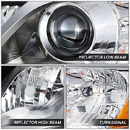 DNA MOTORING 左 OEスタイル プロジェクターヘッドライト 13-15 アキュラ RDX対応 クローム/クリアレンズ/アンバーリフレクター OEM-HL-0189-Lの画像