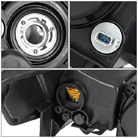 DNA MOTORING 左 OEスタイル プロジェクターヘッドライト 04-05 アキュラ TL対応 クローム/クリアレンズ/アンバーリフレクター、OEM-HL-0187-Lの画像