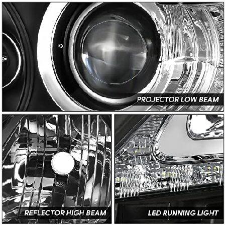 DNA MOTORING 左 OEスタイル プロジェクターヘッドライト 13-15 レクサス ES300H ES350対応 クローム/クリアレンズ/アンバーコーナー OEM-HL-0166-Lの画像