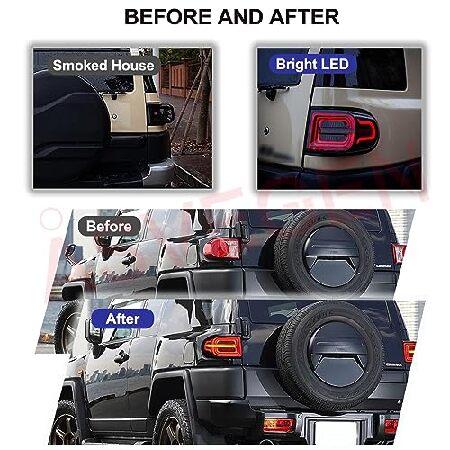 ASVEGEN LEDテールライトアセンブリ トヨタ FJクルーザー 2007-2015 シーケンシャルウィンカーとスタートアップアニメーション付きの画像