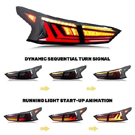 glistuning LED テールライト 2019 2020 2021 2022 2023 日産 アルティマ リアランプ スタートアップ アニメーションアセンブリ (ブラック)_2