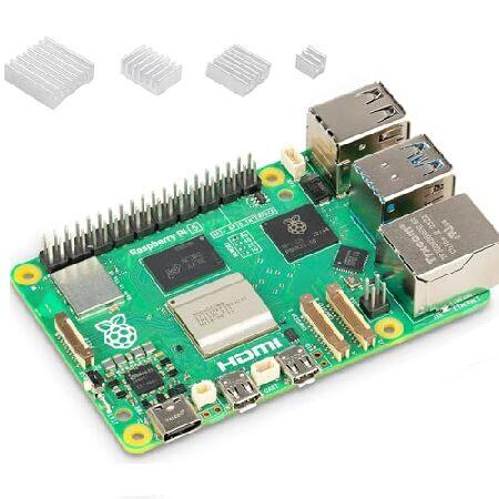 Vemico Raspberry Pi 5 8GB RAMボード ヒートシンク付き 4個 