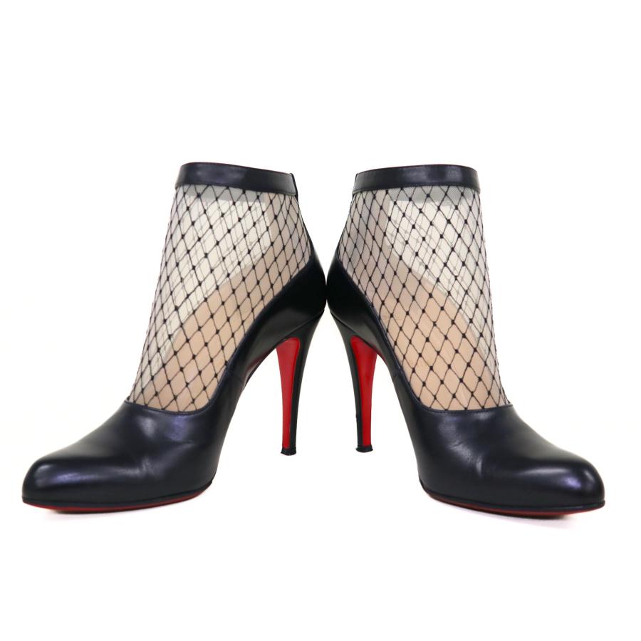 古着　レディース靴　Christian Louboutin　クリスチャン ルブタン　ブーツ　メッシュ　RESILLISSIMA ブーティー　ショートブーツ　25cm相当　美品｜resta-oro｜07