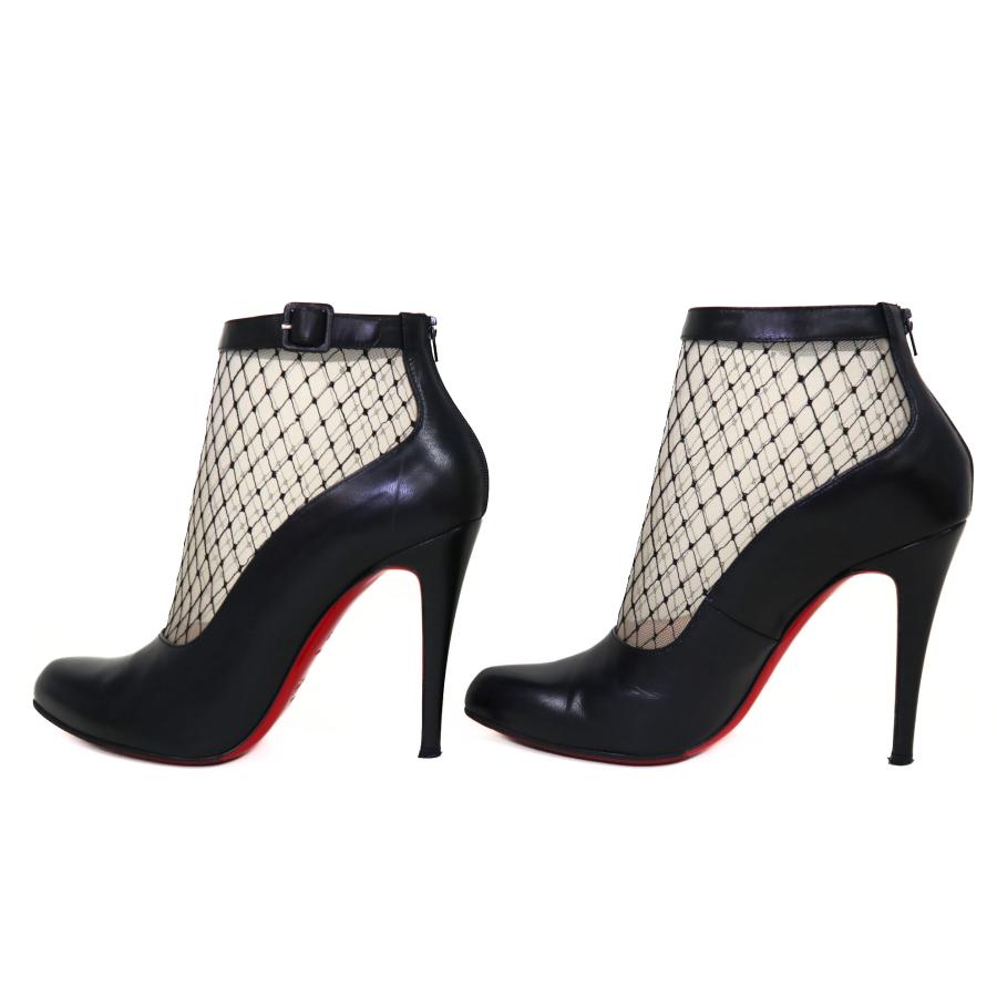 古着　レディース靴　Christian Louboutin　クリスチャン ルブタン　ブーツ　メッシュ　RESILLISSIMA ブーティー　ショートブーツ　25cm相当　美品｜resta-oro｜05