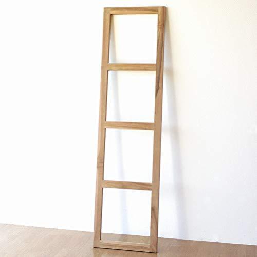 感謝の声続々 インテリア 壁面 シンプル おしゃれ 木製 立て掛け ラダーハンガー はしご Ras4851 チークウッドラダー ハンガーラック Populationmalawi Org