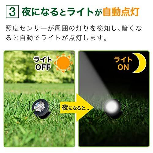 開店記念セール ガーデンライト ソーラーライト 屋外 ソーラー 防水 明るい おしゃれ 最大12時間点灯可能 工事不要 簡単設置 自動点灯センサー付き Www We Job Com