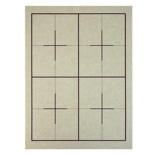 3枚セット 書道下敷き 半紙 美濃判 278 380mm 罫線入り ４文字６文字 名枠なし フェルトベージュ 2 7mm 書道下敷