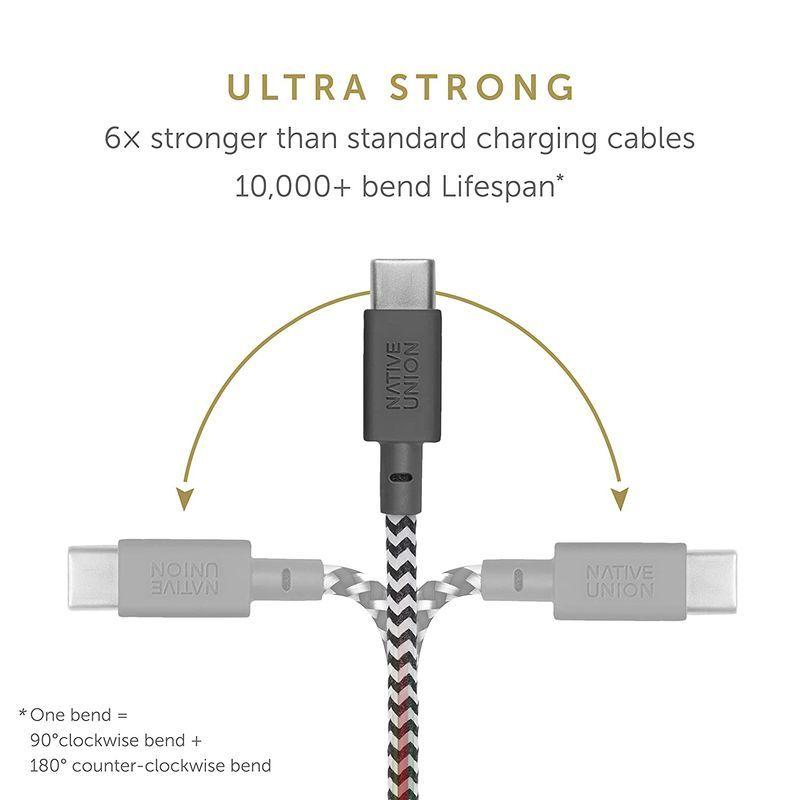魅了 Belt UNION NATIVE Cable 急速充電 パワーデリバリー PD USB データ同期 1.2m USB-C to USB-C  USBケーブル - www.dancamacae.com.br