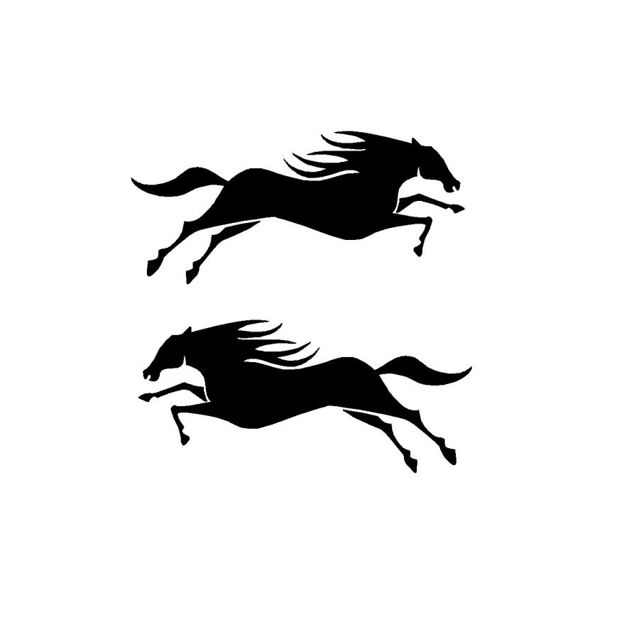 馬 シルエット ロゴ カッティングステッカー 2枚1セット 選べる4サイズ Ani 0044 Cutting Sticker Shop Restt 通販 Yahoo ショッピング