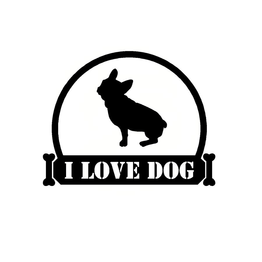 アイラブドッグ Ver フレンチブルドッグ イラスト ロゴ カッティングステッカー 選べる3サイズ Ani 0052 Cutting Sticker Shop Restt 通販 Yahoo ショッピング