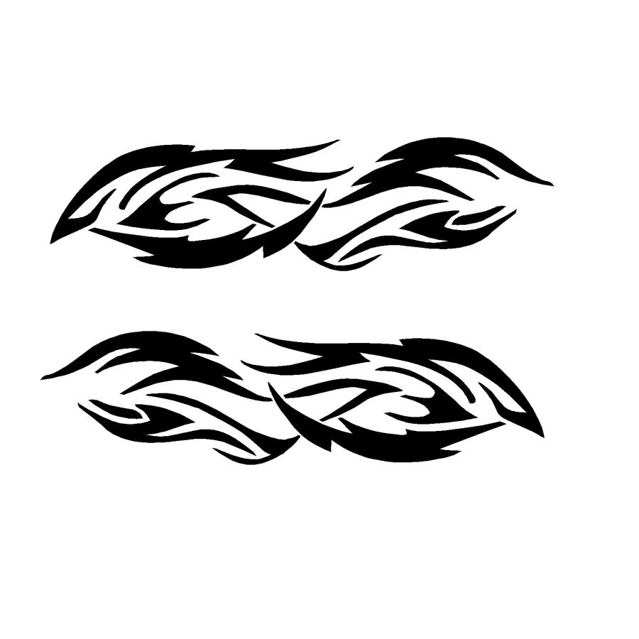 ファイヤーパターン　ロゴ　ver.71　カッティングステッカー　選べる4サイズ　2枚1セット | 