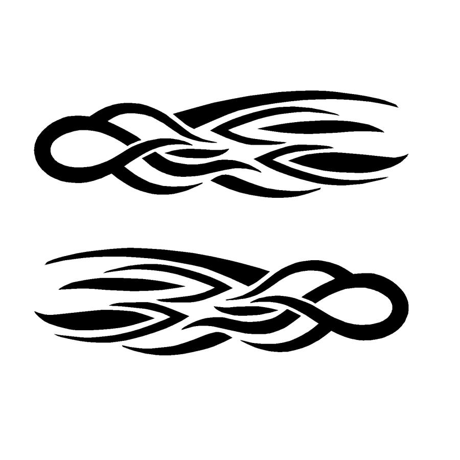 ファイヤーパターン　ロゴ　ver.81　カッティングステッカー　選べる4サイズ　2枚1セット | 