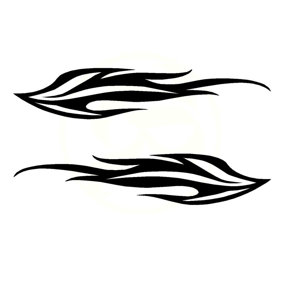 ファイヤーパターン　ロゴ　ver.45　カッティングステッカー | 