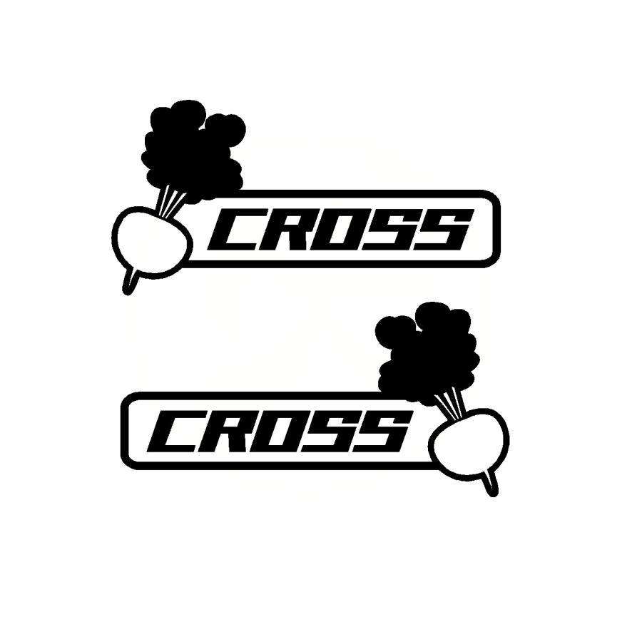 カブ イラスト 枠ロゴ クロス カッティングステッカー 選べる4 カブ イラスト 枠ロゴ クロス カッティングステッカー 選べる4