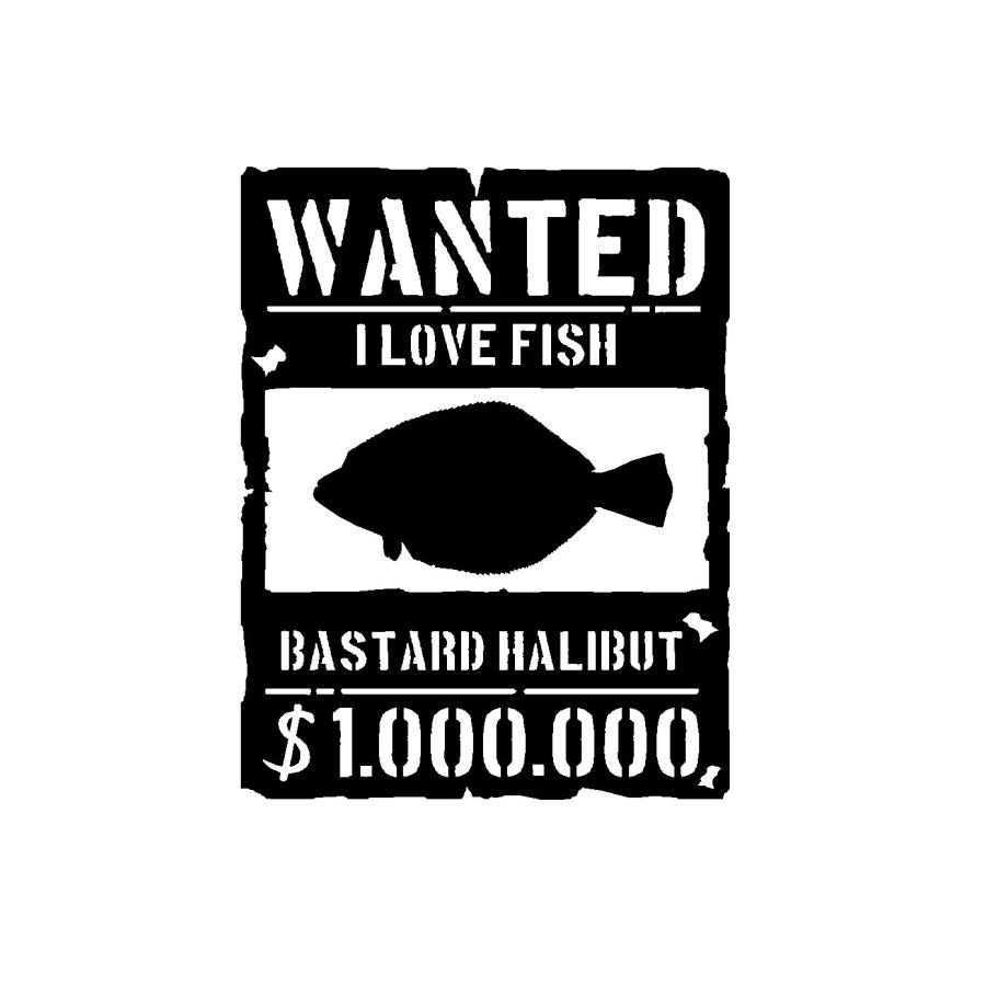 ウォンテッド ヒラメ シルエット ロゴ 大 カッティングステッカー Fi Cutting Sticker Shop Restt 通販 Yahoo ショッピング