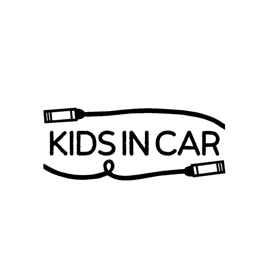 キッズインカー クレヨン イラスト ロゴ カッティングステッカー