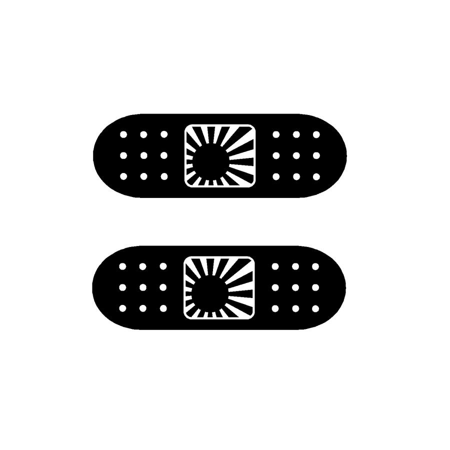 絆創膏 ロゴ ver.旭日旗・日章旗 イラスト カッティングステッカー 2枚