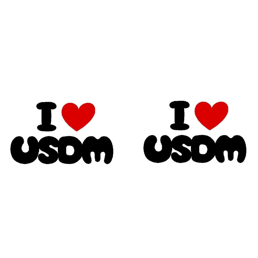アイラブ USDM ロゴ カッティングステッカー : Cutting sticker