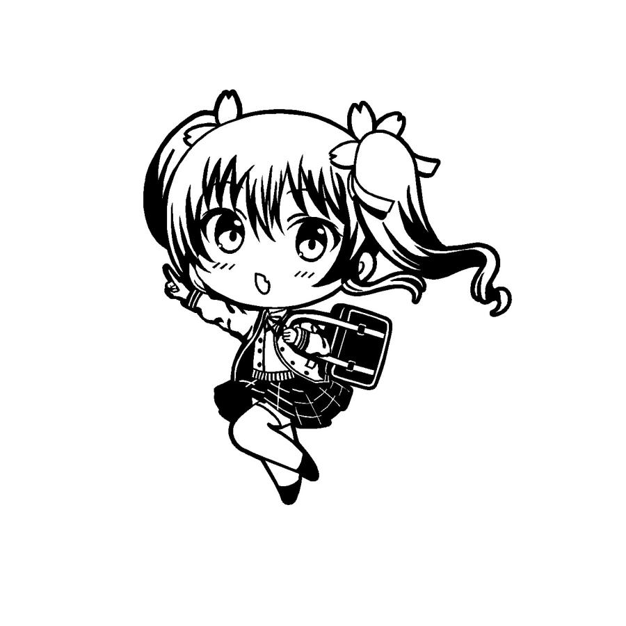 子供の絵をカッティングステッカーに♡ 子供の描いた絵をカッティングステッカーに出来ます♡