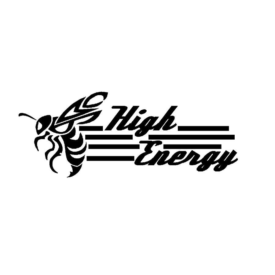 ハイエナジー 蜂 イラスト ロゴ カッティングステッカー 選べる4サイズ