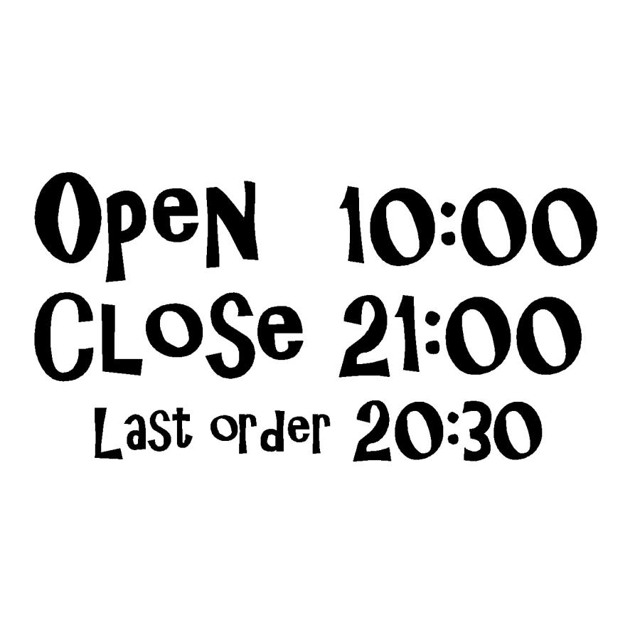 オープン クローズ ラストオーダー ver.2 カッティングステッカー(中サイズ) : Cutting sticker shop RESTT - 通販  - Yahoo!ショッピング