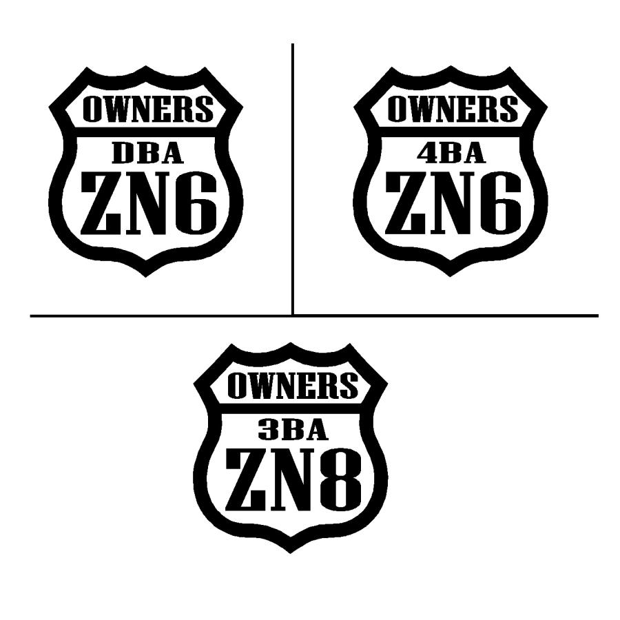 86 ルート デザイン オーナーズ ロゴ カッティングステッカー