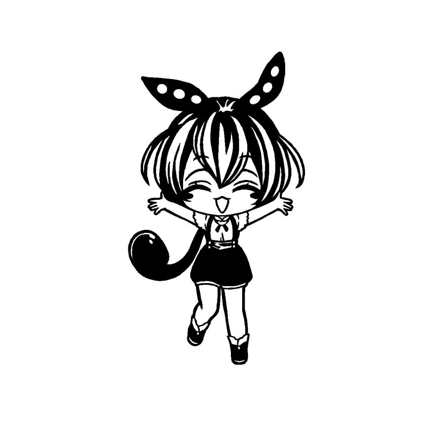 ずんだもん デフォルメ イラスト ver.3 カッティングステッカー