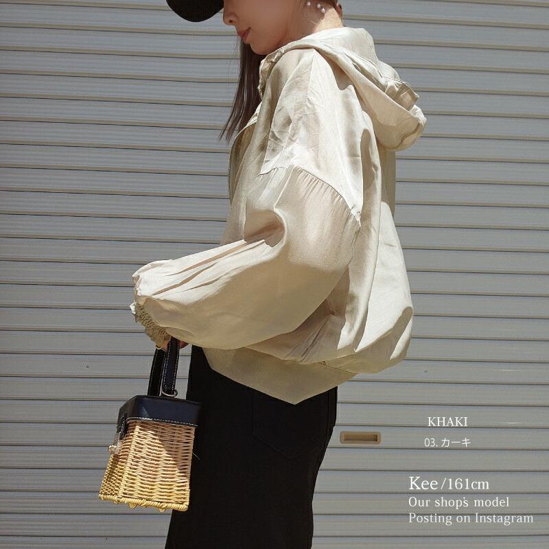 elu.シアーUV パーカー elu.シアーUV パーカー Daisy gather peplum