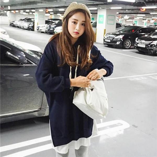 マタニティ ワンピース 秋冬 長袖 重ね着風 レディース 大きめ 切り替え パーカー バレンタインデー 直営ストア ロング丈