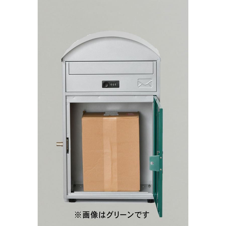 ケイ・ジー・ワイ工業　郵便ポスト付き宅配ボックス　リシムラウンドR2　ブラウン　A4サイズ対応　THB-R2　鍵付き