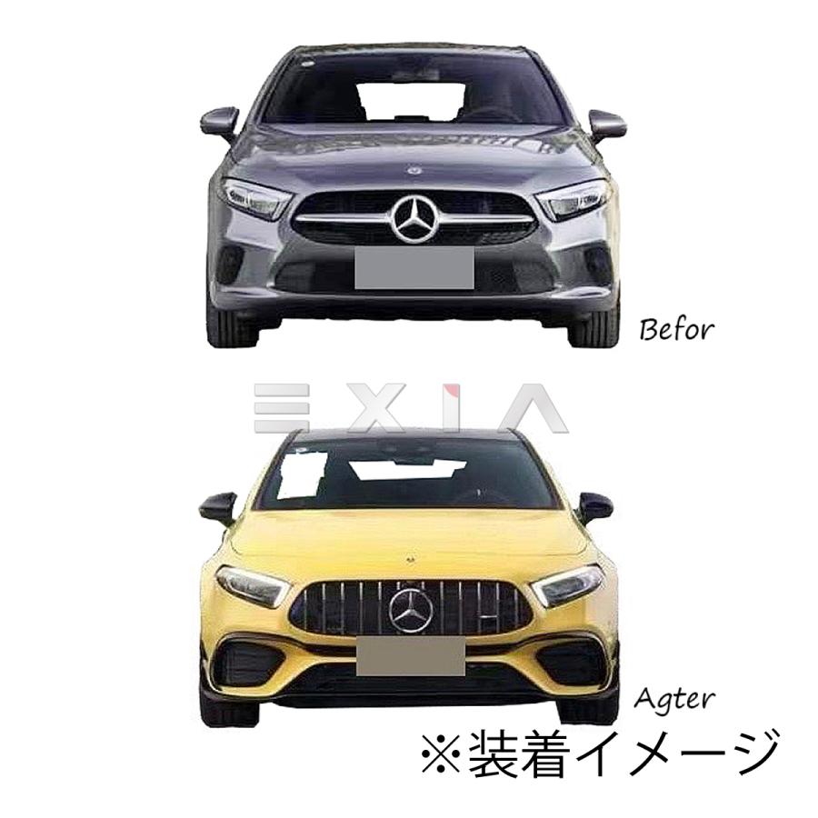 W177 AMG A45タイプ グリル フロントバンパー サイド リアディフューザー マフラーカッター エアロセット ノーマル メルセデスベンツ Aクラス ★国内発送 爆買★の画像