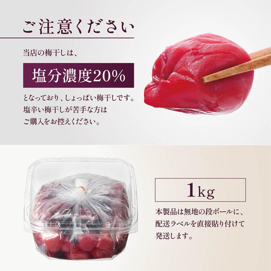 梅干し 紀州南高梅 しそ漬け 着色料 無添加 1kg 塩分20％ 訳あり 国産