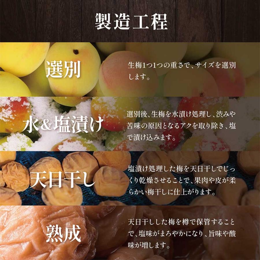 梅干し 白干し梅 紀州南高梅 無添加 400g 大粒 訳あり品 つぶれ梅 : 味