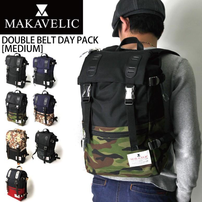 MAKAVELIC マキャベリック　ダブルベルト　デイパック　リュック　カモフラ マキャベリック) MAKAVELIC ダブル ベルト デイパック