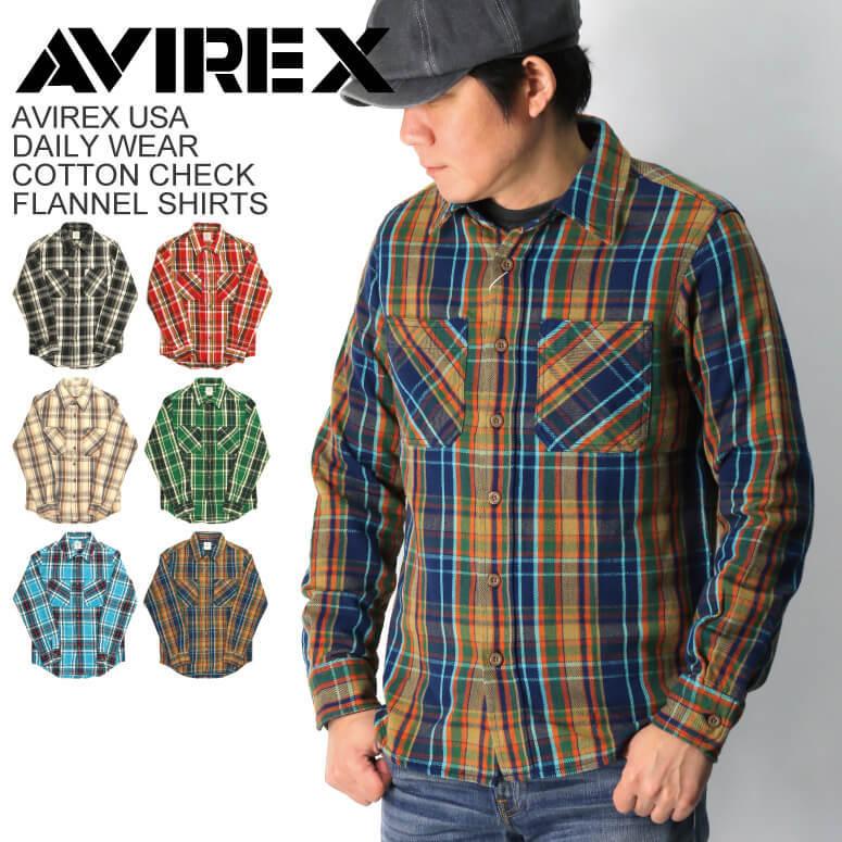アビレックス Avirex アヴィレックス デイリーシリーズ コットン チェック フランネル シャツ メンズ レディース Retom 通販 Yahoo ショッピング