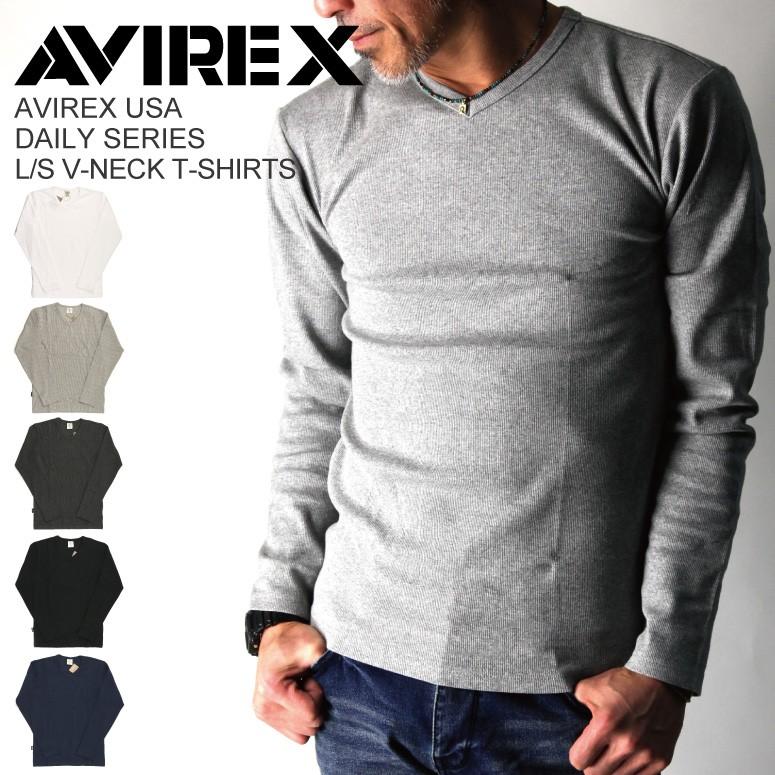 アビレックス) AVIREX アヴィレックス Vネック ロングTシャツ アビレックス) AVIREX アヴィレックス Vネック ロングTシャツ