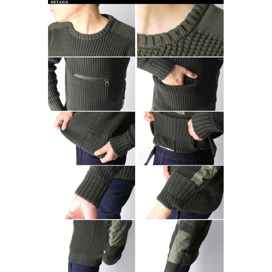 AVIREX アビレックスコットンナイロンジ ップアップニット セーター AVIREX アヴィレックス （アビレックス） ジップアップ ワッペン