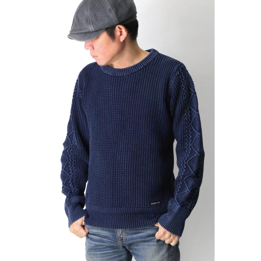 Schott N.Y.C (ショット) ダルカラー ケーブル セーター Schott N.Y.C (ショット) ダルカラー ケーブル セーター